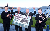 Gourock Highland Games 2022 chieftain and launch.